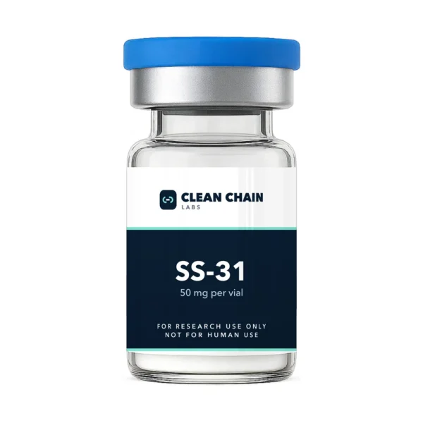 Clean Chain Labs SS-31 (50mg) research vial labeled For Research Use Only, Not for Human Use